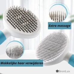 Merkloos Dierenborstel - Haarborstel Huisdieren - Borstel Voor Vacht Huisdier - Borstel Kat - Borstel Hond - Makkelijk Haar Verwijderen Met één Klik - Inclusief Speeltje - Kam Huisdier - Vachtverzorging - Massage -Hondenbenodigdheden Korting 1200x1200 254