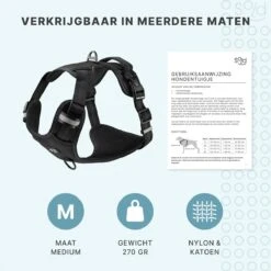 Hondentuigje - Anti-Trek Tuig - Hondenharnas - Y Tuig Hond - Reflecterend - Zwart - Maat M 15 Hondentuigje - Anti-Trek Tuig - Hondenharnas - Y Tuig Hond - Reflecterend - Zwart - Maat M -Hondenbenodigdheden Korting 1200x1200 2543
