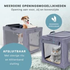 Hondenbench Opvouwbaar - Autobench Hond - Reisbench - Transportbox - Max Gewicht Hond 12 Kg - Grijs - 61x46x43 Cm 12 Hondenbench Opvouwbaar - Autobench Hond - Reisbench - Transportbox - Max Gewicht Hond 12 Kg - Grijs - 61x46x43 Cm -Hondenbenodigdheden Korting 1200x1200 2590