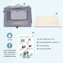 Hondenbench Opvouwbaar - Autobench Hond - Reisbench - Transportbox - Max Gewicht Hond 12 Kg - Grijs - 61x46x43 Cm 13 Hondenbench Opvouwbaar - Autobench Hond - Reisbench - Transportbox - Max Gewicht Hond 12 Kg - Grijs - 61x46x43 Cm -Hondenbenodigdheden Korting 1200x1200 2591