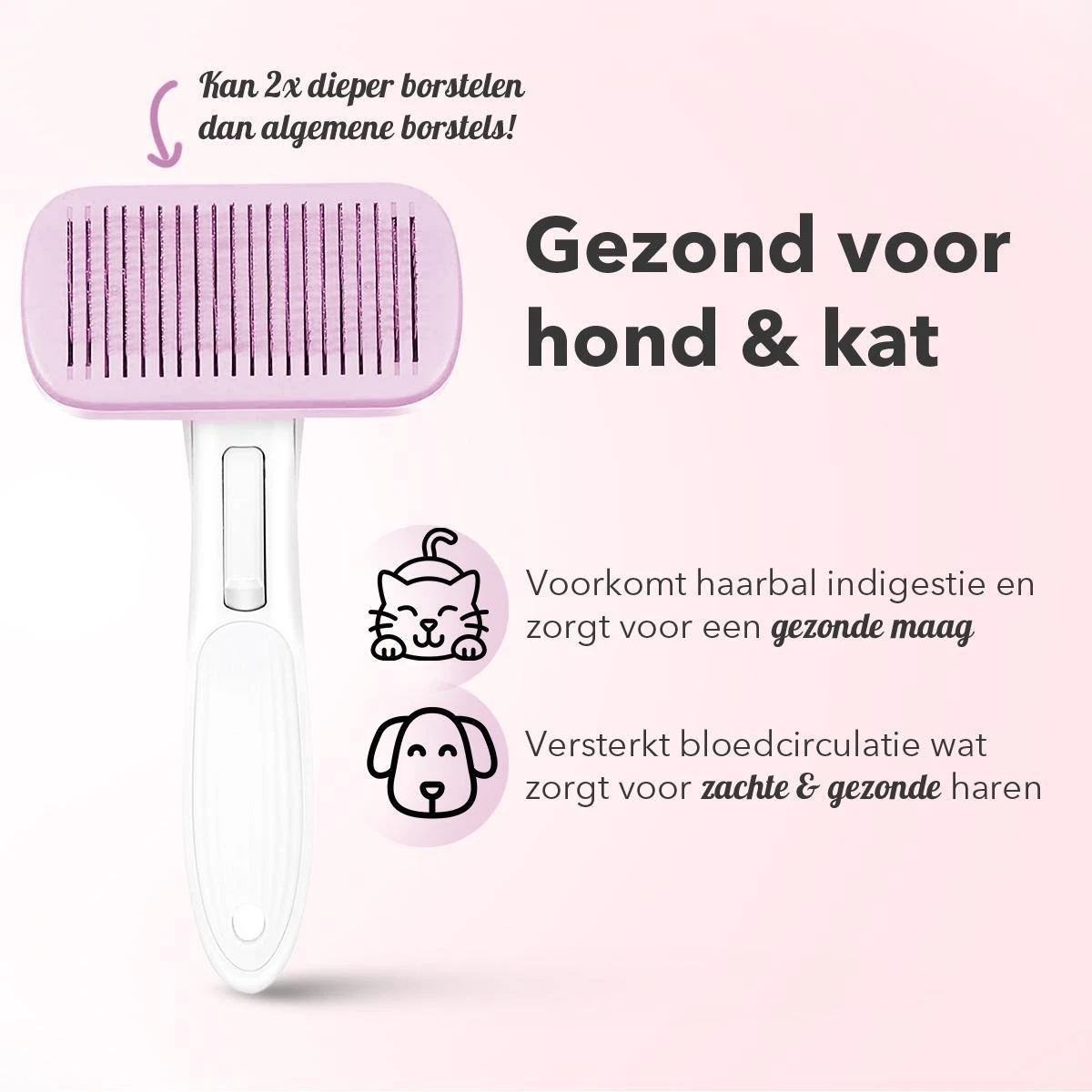 Lubadoo® - Kattenborstel - Hondenborstel - Kattenkam - Kattenhaar - Hondenhaar - Huisdierhaar Verwijderaar - Haarverwijderaar Voor Huisdieren - Langharig - Kortharig - Roze 4 Lubadoo® - Kattenborstel - Hondenborstel - Kattenkam - Kattenhaar - Hondenhaar - Huisdierhaar Verwijderaar - Haarverwijderaar Voor Huisdieren - Langharig - Kortharig - Roze - Afbeelding 4