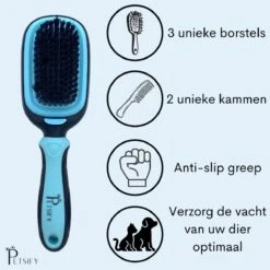 Petsify - Dierenborstel - Professionele 5 In 1 Hondenborstel - Voor Hond En Kat - Tweezijdig - Hondenkam - Kattenborstel - Kattenkam -Hondenbenodigdheden Korting 1200x1200 314
