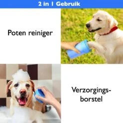 Merkloos 2 In 1 Hondenpoten Reiniger - Hondenborstel - Borstel Hond / Kat - Hondenpoot Reiniger - Huisdier Poot Wassen - Borstel - Hondenverzorging - Verzorging Hond - Honden Wassen - Schoonmaak Borstel - Kattenborstel -Hondenbenodigdheden Korting 1200x1200 347