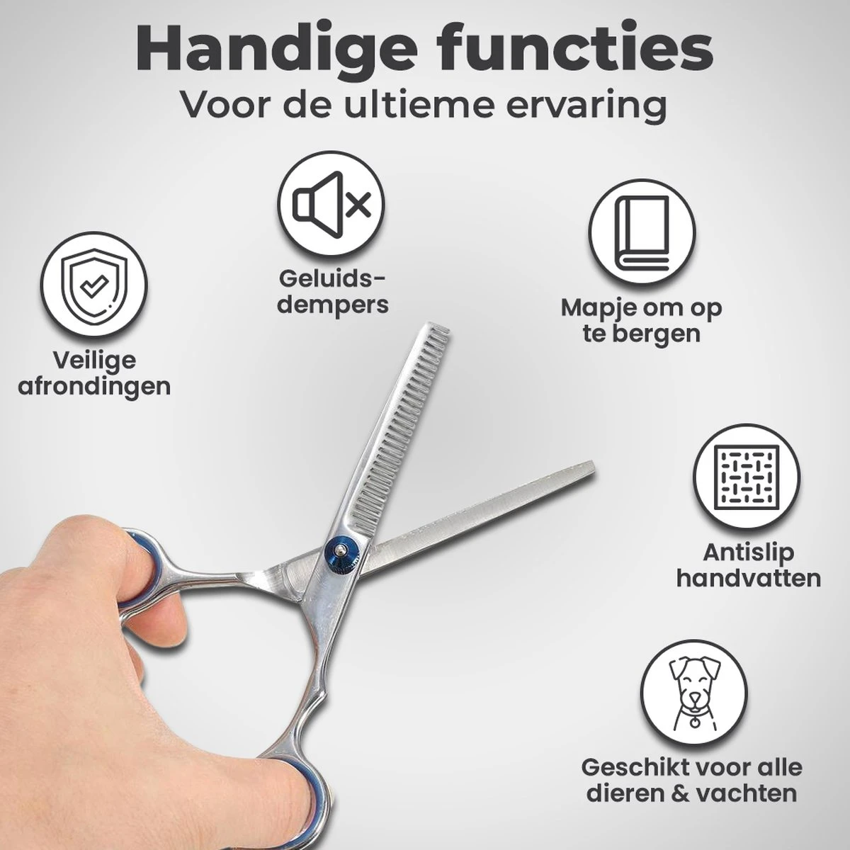 VoordeelShop 7-Delige Huisdier Knipset Met Etui - Trimmen Hond - Honden Schaar - Effileerschaar Hond - Huisdier Trimmer - Huisdier Knippen - Knipschaar Haar - Haar Schaar - Kapper - Kapperset - Scharenset 7 VoordeelShop 7-Delige Huisdier Knipset Met Etui - Trimmen Hond - Honden Schaar - Effileerschaar Hond - Huisdier Trimmer - Huisdier Knippen - Knipschaar Haar - Haar Schaar - Kapper - Kapperset - Scharenset - Afbeelding 7