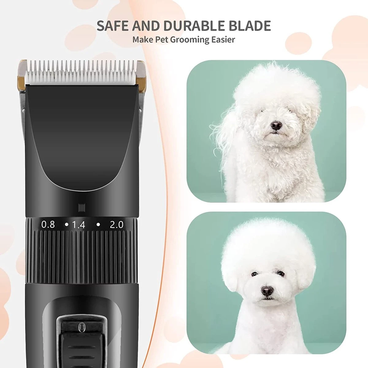 Merkloos Hondentondeuse, Hundeschermaschine / Dog Clippers - Dierenhaartrimmer, Hondentondeuse Kit Hond Verzorging 3 Merkloos Hondentondeuse, Hundeschermaschine / Dog Clippers - Dierenhaartrimmer, Hondentondeuse Kit Hond Verzorging - Afbeelding 3