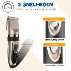 Pawwy Dieren Tondeuse Set Draadloos Voor Honden En Katten – Voor Dikke Vacht - Hondentondeuse – Hondentrimmer - Scheerapparaat - Goud -Hondenbenodigdheden Korting 1200x1200 381