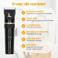 Loyalpetclub® Professionele 2-in-1 Hondentondeuse Voor Dikke Vacht – Draadloze Honden Tondeuse & Hondentrimmer – Stille Tondeuse Katten & Honden Trimset - Inclusief Opbergtasje -Hondenbenodigdheden Korting 1200x1200 399