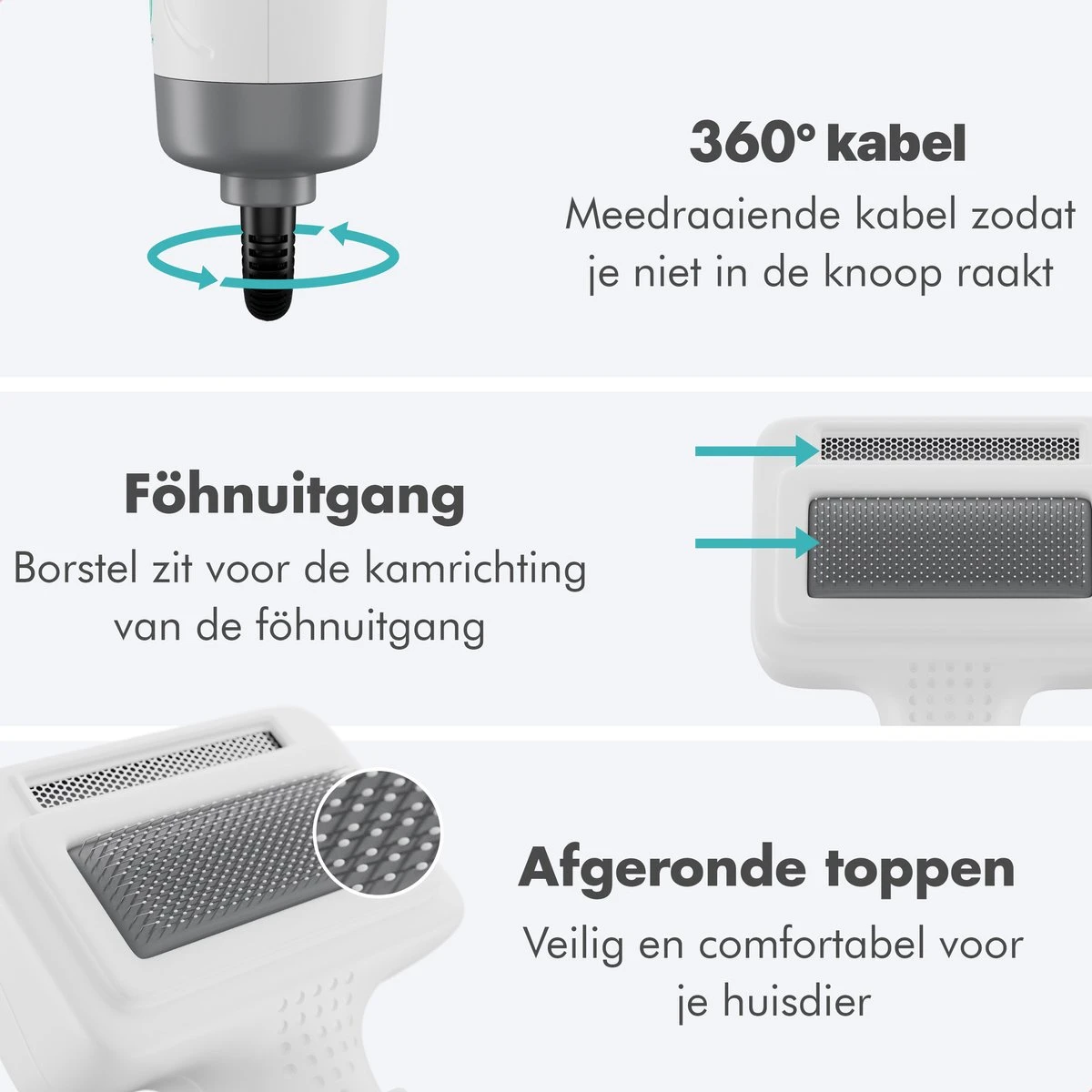 BURCH PetCare Ace - Waterblazer Voor Honden - Handzame Hondenföhn - RVS Borstel - 500W 10 BURCH PetCare Ace - Waterblazer Voor Honden - Handzame Hondenföhn - RVS Borstel - 500W - Afbeelding 10