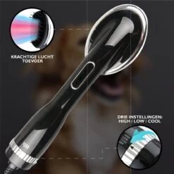 RoiPets® Hondenfohn 2 In 1 – 1000W - Honden Droger – Met Borstel - Waterblazer - Haar Verzorging - Honden Borstel Zwart - Honden/Katten/Dieren -Hondenbenodigdheden Korting 1200x1200 517