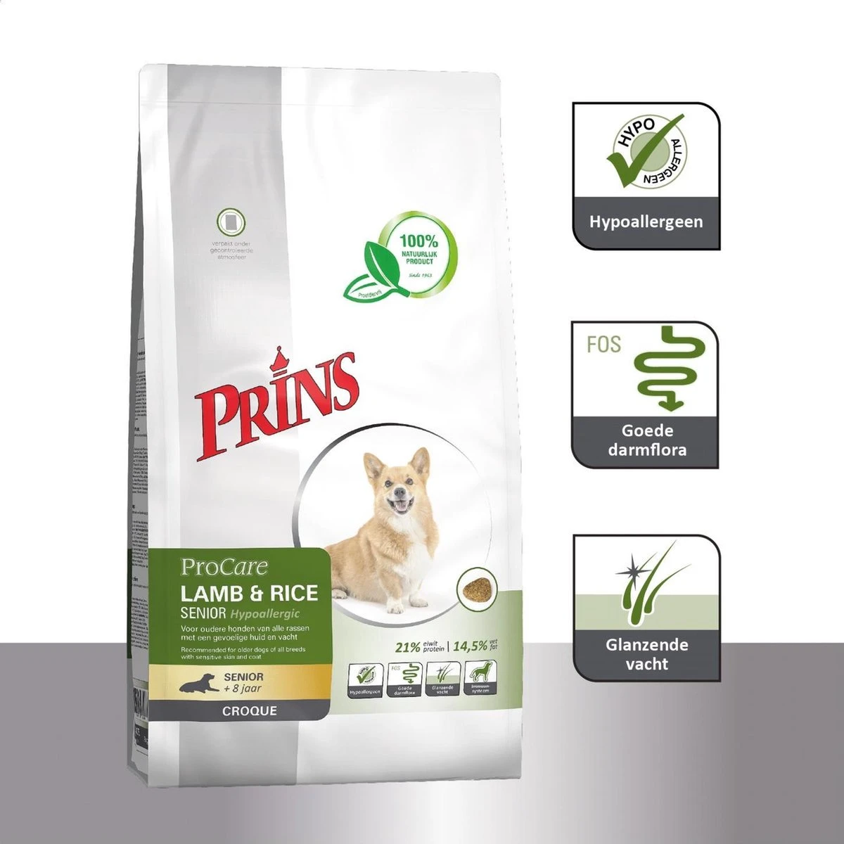 Prins ProCare Croque Lam & Rijst Senior 10 Kg - Hond 2 Prins ProCare Croque Lam & Rijst Senior 10 Kg - Hond - Afbeelding 2