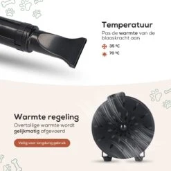 MiMOPETS® Hondenföhn Met 4 Opzetstukken – Waterblazer Voor Honden Met Geluiddemper -Hondendroger - Zwart -Hondenbenodigdheden Korting 1200x1200 533