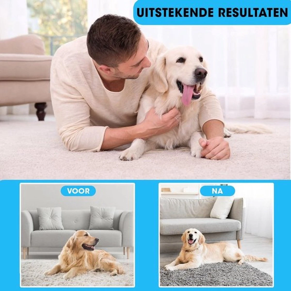Merkloos Professionele 2-Zijdige Ondervacht Kam Voor Hond En Kat – Hondenborstel – Kattenborstel – Klittenkam – Verwijdert Klitten – Voorkomt Haaruitval – Blauw - Zwart 2 Merkloos Professionele 2-Zijdige Ondervacht Kam Voor Hond En Kat – Hondenborstel – Kattenborstel – Klittenkam – Verwijdert Klitten – Voorkomt Haaruitval – Blauw - Zwart - Afbeelding 2