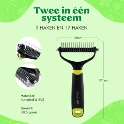 Mister Mill Professionele 2-Zijdige Ondervacht Kam Voor Hond En Kat – Honden/Kattenborstel – Klittenkam – 9,5 Cm. -Hondenbenodigdheden Korting 1200x1200 568