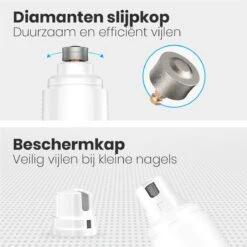 Auronic Elektrische Nagelvijl - Voor Dieren - Oplaadbaar - Draadloos - Diamant Vijlkop - Hond/Katten - Wit 17 Auronic Elektrische Nagelvijl - Voor Dieren - Oplaadbaar - Draadloos - Diamant Vijlkop - Hond/Katten - Wit -Hondenbenodigdheden Korting 1200x1200 650