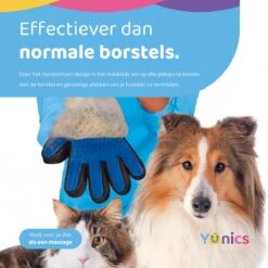 YUNICS® Dieren Handschoen - Haarverwijderaar Voor Huisdieren - Kattenborstel - Hondenborstel - Hondenkam - Kattenhaarverwijderaar - Blauw -Hondenbenodigdheden Korting 1200x1200 669