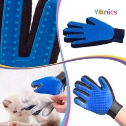 YUNICS® Dieren Handschoen - Haarverwijderaar Voor Huisdieren - Kattenborstel - Hondenborstel - Hondenkam - Kattenhaarverwijderaar - Blauw -Hondenbenodigdheden Korting 1200x1200 670