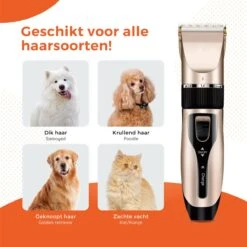 PetGoods Hondentondeuse - 10 Delige Set - Katten & Honden - Draadloos - Low Noise - Incl. Schaar, Nagelknipper, Vijl & Kam -Hondenbenodigdheden Korting 1200x1200 696