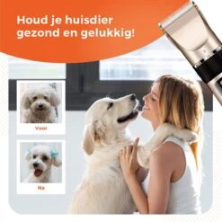 PetGoods Hondentondeuse - 10 Delige Set - Katten & Honden - Draadloos - Low Noise - Incl. Schaar, Nagelknipper, Vijl & Kam -Hondenbenodigdheden Korting 1200x1200 700