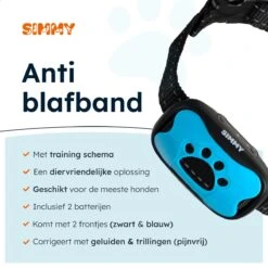 Simmy Anti Blafband - Diervriendelijke Opvoedingshalsband - Zwart En Blauw - Diervriendelijk - Zonder Schok - Anti Blaf Band Voor Grote En Kleine Honden 13 Simmy Anti Blafband - Diervriendelijke Opvoedingshalsband - Zwart En Blauw - Diervriendelijk - Zonder Schok - Anti Blaf Band Voor Grote En Kleine Honden -Hondenbenodigdheden Korting 1200x1200 717