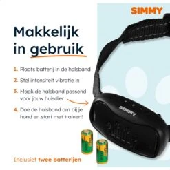 Simmy Anti Blafband - Diervriendelijke Opvoedingshalsband - Zwart En Blauw - Diervriendelijk - Zonder Schok - Anti Blaf Band Voor Grote En Kleine Honden 15 Simmy Anti Blafband - Diervriendelijke Opvoedingshalsband - Zwart En Blauw - Diervriendelijk - Zonder Schok - Anti Blaf Band Voor Grote En Kleine Honden -Hondenbenodigdheden Korting 1200x1200 719