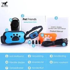 PetFriends Anti Blafband Zonder Schok - Gratis Hondenfluit - USB Oplaadbaar - Anti Blaf Apparaat - Opvoedingshalsband - Voor Grote En Kleine Honden -Hondenbenodigdheden Korting 1200x1200 740