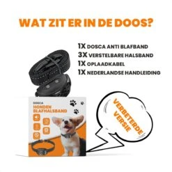 DOSCA® Anti Blafband - Anti Blaf Apparaat - Blafband Voor Honden - Zonder Schok En Diervriendelijk -Hondenbenodigdheden Korting 1200x1200 755
