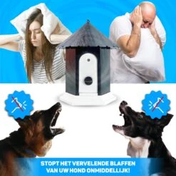 Vulpes Pets® Anti Blaf Apparaat Pro - Anti Blafband Voor Alle Honden - Luxe Hondentrainer - Diervriendelijk & Zonder Schok - Inclusief 9V Batterij - Waterbestendig - Ophangbaar - Instelbare Ultrasone Niveauregeling - 4 Standen -Hondenbenodigdheden Korting 1200x1200 767