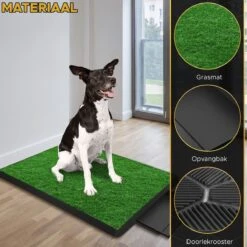 Toivo HondenToilet Kunstgras - Zwart - Geurafstotend - 62 X 49 X 6.6 CM - Honden Wc Outdoor - Zindelijkheidstraining Hond - Puppy Pads - Dierentoilet -Hondenbenodigdheden Korting 1200x1200 875