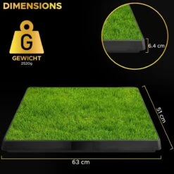 Toivo HondenToilet Kunstgras - Zwart - Geurafstotend - 62 X 49 X 6.6 CM - Honden Wc Outdoor - Zindelijkheidstraining Hond - Puppy Pads - Dierentoilet -Hondenbenodigdheden Korting 1200x1200 879