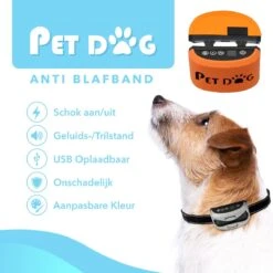 PET DOG® | Anti Blafband Voor Honden | 3 T/m 60 Kg | Oplaadbaar | Anti Blaf Band | Trainingsband | Vibratie En Geluid | Diervriendelijk | Shock Aan/uit Instelbaar -Hondenbenodigdheden Korting 1200x1200 914