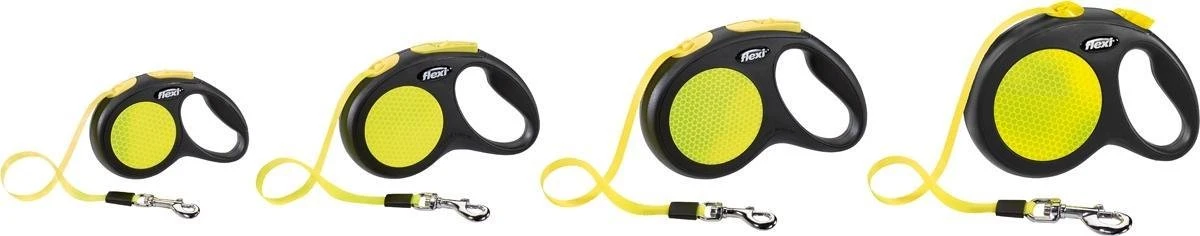 Flexi New Neon Tape - Hondenriem - Geel/Zwart - M - 5 M - (<25 Kg) 12 Flexi New Neon Tape - Hondenriem - Geel/Zwart - M - 5 M - (<25 Kg) - Afbeelding 12