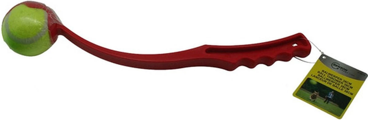 Benson Rode Honden Ballenwerper Met Ergonomische Handgreep – Inclusief Tennisbal – 38cm – Rood | Balwerper Voor Hond | Bal Werpen | Apporteer Speelgoed | Hondenspeelgoed 11 Benson Rode Honden Ballenwerper Met Ergonomische Handgreep – Inclusief Tennisbal – 38cm – Rood | Balwerper Voor Hond | Bal Werpen | Apporteer Speelgoed | Hondenspeelgoed - Afbeelding 11