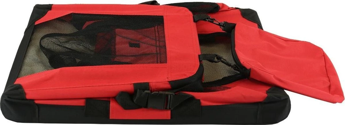 Topmast ReisBench Nylon Bench - Honden Bench XXXL Rood 102x69x69cm - Stoffen Bench - Vouwbench - Auto Bench - Honden 35-50kilo 4 Topmast ReisBench Nylon Bench - Honden Bench XXXL Rood 102x69x69cm - Stoffen Bench - Vouwbench - Auto Bench - Honden 35-50kilo - Afbeelding 4