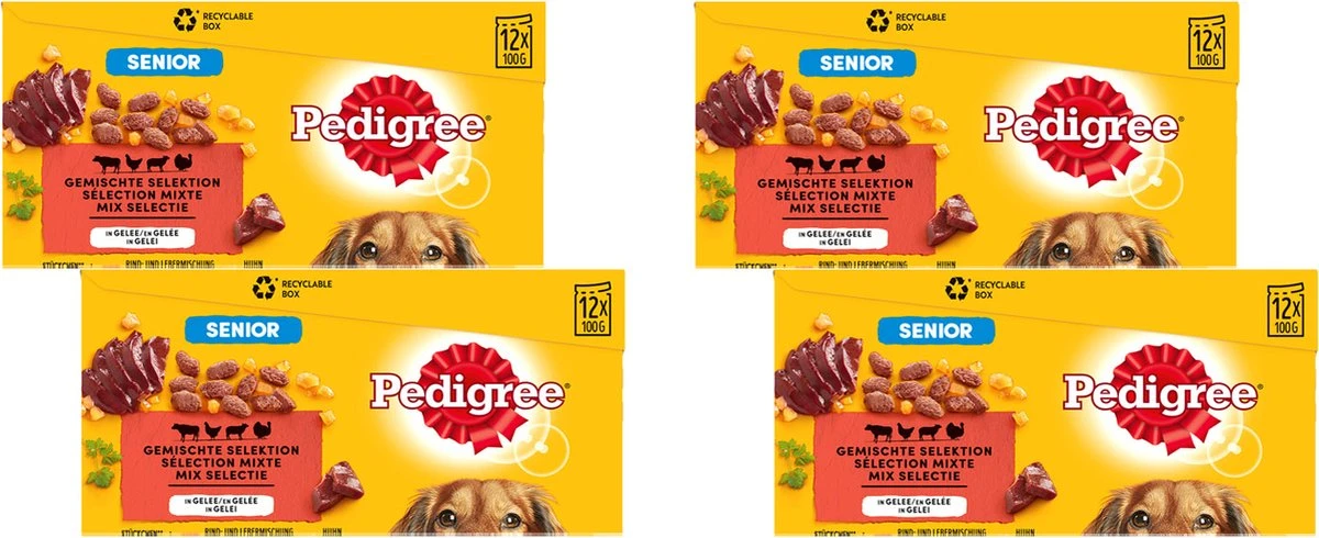 Pedigree Senior In Gelei Honden Natvoer - Vlees En Gevogelte In Gelei - 48 X 100 Gr 3 Pedigree Senior In Gelei Honden Natvoer - Vlees En Gevogelte In Gelei - 48 X 100 Gr - Afbeelding 3