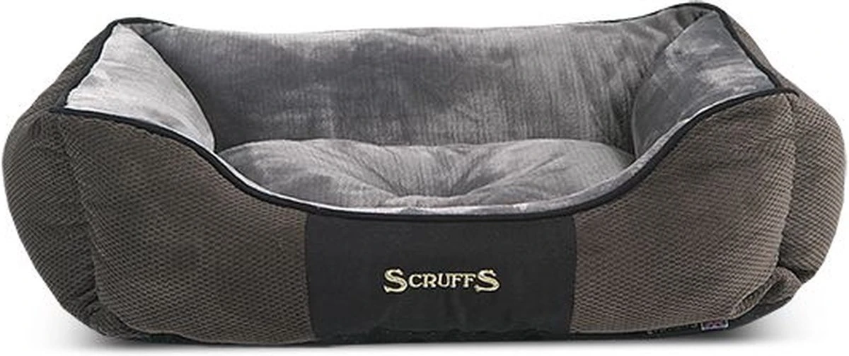 Hondenmand Zacht En Stevig, Anti-Slip En Wasbaar - Scruffs Chester Box Bed - In Grijs En Bruin In Maat S Tot XL - Kleur: Grijs, Maat: Large 1 Hondenmand Zacht En Stevig, Anti-Slip En Wasbaar - Scruffs Chester Box Bed - In Grijs En Bruin In Maat S Tot XL - Kleur: Grijs, Maat: Large