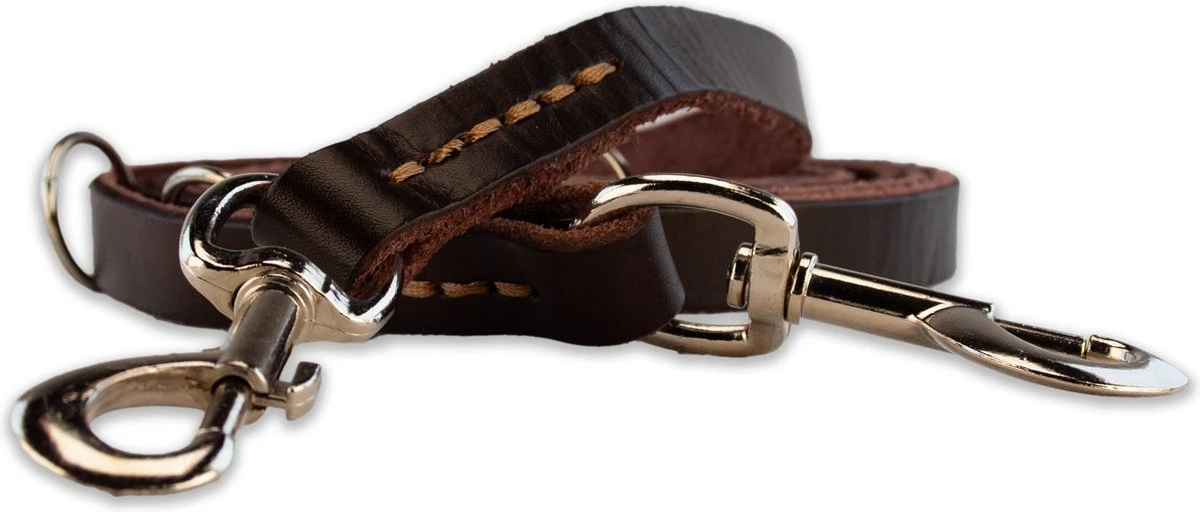 Multifunctionele Hondenriem - 220cm - Bruin - Leren Hondenriem - 100% Volnerfleer - Hondenriem Leer - Leiband Hond 9 Multifunctionele Hondenriem - 220cm - Bruin - Leren Hondenriem - 100% Volnerfleer - Hondenriem Leer - Leiband Hond - Afbeelding 9