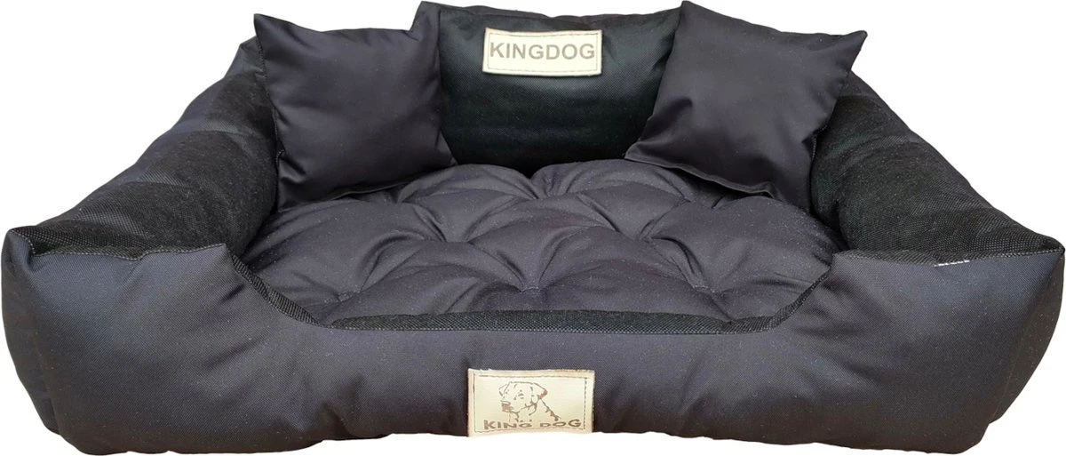Kingdog - Honden- En Kattenbed 55 X 45 | Zwart - Maat S 4 Kingdog - Honden- En Kattenbed 55 X 45 | Zwart - Maat S - Afbeelding 4