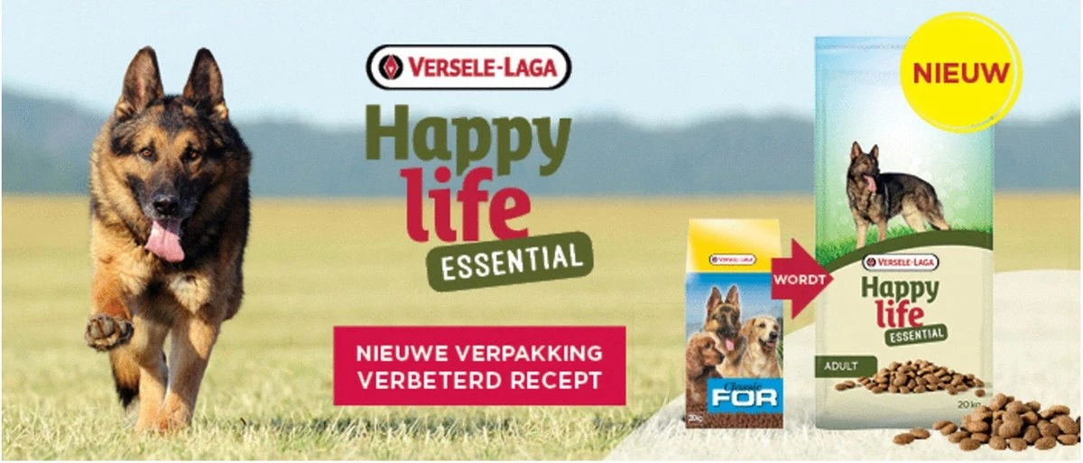 Happy Life Essential - Hondenvoer - 20 Kg 2 Happy Life Essential - Hondenvoer - 20 Kg - Afbeelding 2