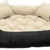 Ecco - Honden- En Kattenbed Met Kussen | Binnenmaat: 130x100 / Buitenmaat: 145x115cm - Beige / Zwart