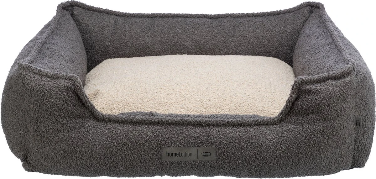 Trixie Be Eco Hondenmand Coline Hoekig Donkergrijs / Beige - 100X80 CM 1 Trixie Be Eco Hondenmand Coline Hoekig Donkergrijs / Beige - 100X80 CM