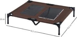Hondenbed - Hondenstretcher - Honden Ligbed - L - Draagbaar - 92Lx76Bx18H Cm - Bruin -Hondenbenodigdheden Korting 1200x589 1