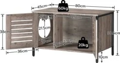 Houten Kattenhuis - Kattenkast Voor Binnen & Buiten - Kattenhok - Kattenhuisje Hout Met Deur En Gat - Hondenhok Voor Kleine Honden - 80 X 45 X 50.5 Cm 6 Houten Kattenhuis - Kattenkast Voor Binnen & Buiten - Kattenhok - Kattenhuisje Hout Met Deur En Gat - Hondenhok Voor Kleine Honden - 80 X 45 X 50.5 Cm -Hondenbenodigdheden Korting 1200x626 10