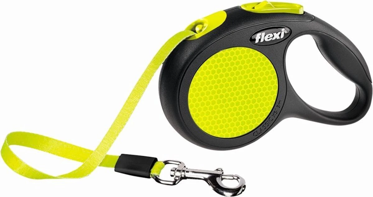 Flexi New Classic Tape - Hondenriem - Geel/Zwart - XS - 3 M 1 Flexi New Classic Tape - Hondenriem - Geel/Zwart - XS - 3 M