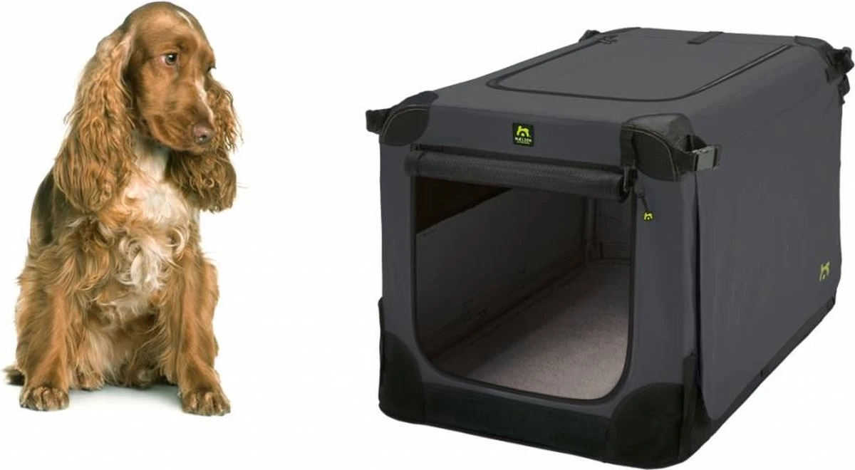 Maelson Soft Kennel - Robuuste Hondenbench Van Zacht Materiaal - Opvouwbare Kennel Met Stevig Stalen Binnenframe - Zwart/antraciet - XXS / XS / S / M / L / XL / XXL - 72 S 1 Maelson Soft Kennel - Robuuste Hondenbench Van Zacht Materiaal - Opvouwbare Kennel Met Stevig Stalen Binnenframe - Zwart/antraciet - XXS / XS / S / M / L / XL / XXL - 72 S