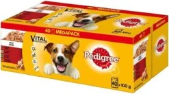 Pedigree Nat Hondenvoedsel 40 Zakjes Van 100gr = 4 Kg Nat Hondenvoer -Hondenbenodigdheden Korting 1200x668
