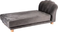 Maxxpro Katten- En Hondenbank - Grijs - Verhoogd Met Houten Poten - Fluweel Materiaal - 90 X 44 X 34 Cm - Huisdieren Tot 80 KG -Hondenbenodigdheden Korting 1200x671