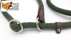 Sliplijn Met Stop - 1.2 Meter - Groen - Verstevigd - Roestvrij Staal - Verstelbaar - Hondenriem - Trainingslijn Voor Honden - Touw - Touwlijn - Lijn - Made In Portugal -Hondenbenodigdheden Korting 1200x674 3