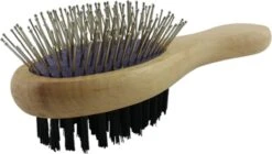 Merkloos Nobleza Dierenborstel - Hondenborstel - Kattenborstel - Tweezijdig - Dubbelzijdig - Hout - Maat L -Hondenbenodigdheden Korting 1200x681 1