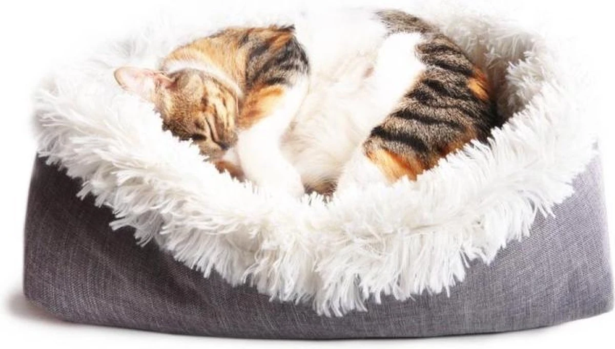Reayou Kattenmand - Kattenkussen - Kattenbed Hondenkussen - Hondenmand - Grijs- 51 X 61 Cm 5 Reayou Kattenmand - Kattenkussen - Kattenbed Hondenkussen - Hondenmand - Grijs- 51 X 61 Cm - Afbeelding 5