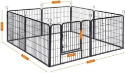 Hoppa! Hondenhekje - Puppyren - 160x160 Cm - 8 Delen Van 80 X 60 Cm - Vierkant, Rechthoek Of Achthoek Naar Keuze - Zwart -Hondenbenodigdheden Korting 1200x701 5